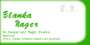 blanka mager business card